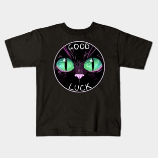 GOOD LUCK BLACK CAT Kids T-Shirt